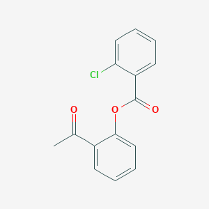 molecular formula C15H11ClO3 B5345516 2-acetylphenyl 2-chlorobenzoate 