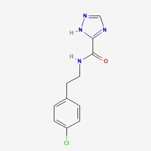 molecular formula C11H11ClN4O B5345570 N-[2-(4-chlorophenyl)ethyl]-1H-1,2,4-triazole-5-carboxamide 