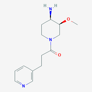 molecular formula C14H21N3O2 B5345592 (3S*,4R*)-3-methoxy-1-(3-pyridin-3-ylpropanoyl)piperidin-4-amine 