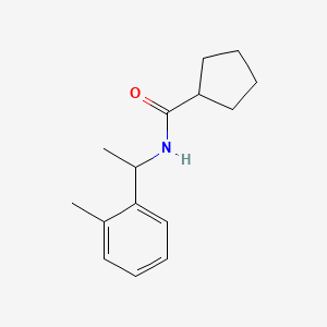 molecular formula C15H21NO B5345887 N-[1-(2-methylphenyl)ethyl]cyclopentanecarboxamide 