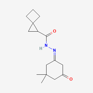 molecular formula C15H22N2O2 B5345897 N'-(3,3-dimethyl-5-oxocyclohexylidene)spiro[2.3]hexane-1-carbohydrazide 