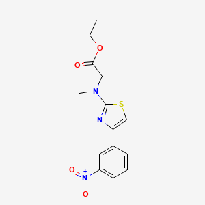 molecular formula C14H15N3O4S B5346017 ethyl N-methyl-N-[4-(3-nitrophenyl)-1,3-thiazol-2-yl]glycinate 