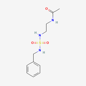 molecular formula C11H17N3O3S B5346029 N-(2-{[(benzylamino)sulfonyl]amino}ethyl)acetamide 