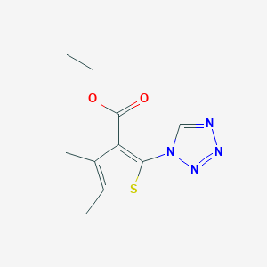 molecular formula C10H12N4O2S B5346036 ethyl 4,5-dimethyl-2-(1H-tetrazol-1-yl)-3-thiophenecarboxylate 