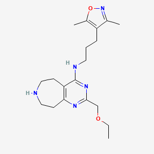 molecular formula C19H29N5O2 B5346057 N-[3-(3,5-dimethylisoxazol-4-yl)propyl]-2-(ethoxymethyl)-6,7,8,9-tetrahydro-5H-pyrimido[4,5-d]azepin-4-amine 