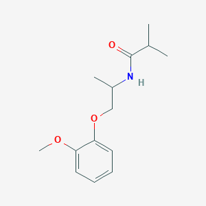 molecular formula C14H21NO3 B5346060 N-[2-(2-methoxyphenoxy)-1-methylethyl]-2-methylpropanamide 