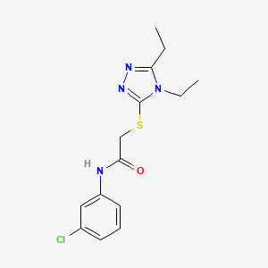 molecular formula C14H17ClN4OS B5346099 N-(3-chlorophenyl)-2-[(4,5-diethyl-4H-1,2,4-triazol-3-yl)sulfanyl]acetamide 