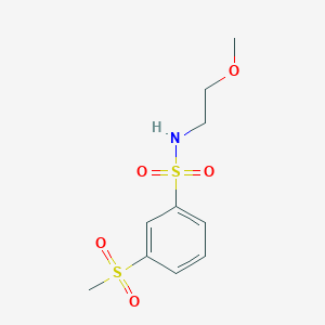 molecular formula C10H15NO5S2 B5346123 N-(2-methoxyethyl)-3-methylsulfonylbenzenesulfonamide 