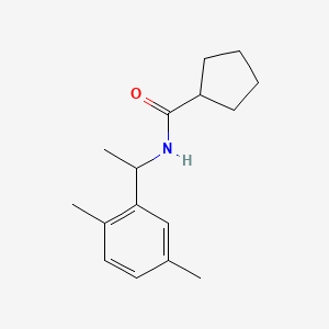 molecular formula C16H23NO B5346189 N-[1-(2,5-dimethylphenyl)ethyl]cyclopentanecarboxamide 