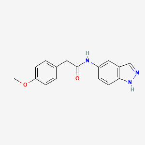molecular formula C16H15N3O2 B5346199 N-(1H-indazol-5-yl)-2-(4-methoxyphenyl)acetamide 