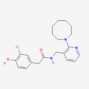 molecular formula C21H26ClN3O2 B5346253 N-[(2-azocan-1-ylpyridin-3-yl)methyl]-2-(3-chloro-4-hydroxyphenyl)acetamide 