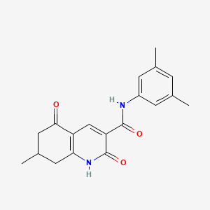 molecular formula C19H20N2O3 B5346257 N-(3,5-dimethylphenyl)-7-methyl-2,5-dioxo-1,2,5,6,7,8-hexahydroquinoline-3-carboxamide 
