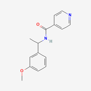 molecular formula C15H16N2O2 B5346266 N-[1-(3-methoxyphenyl)ethyl]pyridine-4-carboxamide 