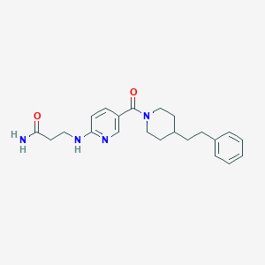 molecular formula C22H28N4O2 B5346333 N~3~-(5-{[4-(2-phenylethyl)piperidin-1-yl]carbonyl}pyridin-2-yl)-beta-alaninamide 