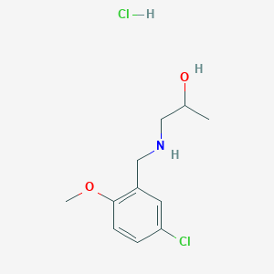 molecular formula C11H17Cl2NO2 B5346342 1-[(5-Chloro-2-methoxyphenyl)methylamino]propan-2-ol;hydrochloride 