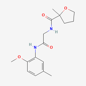 molecular formula C16H22N2O4 B5346416 N-{2-[(2-methoxy-5-methylphenyl)amino]-2-oxoethyl}-2-methyltetrahydrofuran-2-carboxamide 