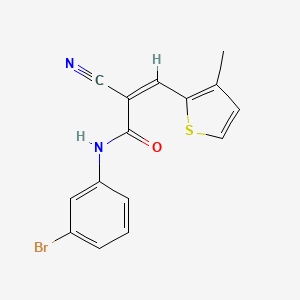 molecular formula C15H11BrN2OS B5346451 (Z)-N-(3-bromophenyl)-2-cyano-3-(3-methylthiophen-2-yl)prop-2-enamide 