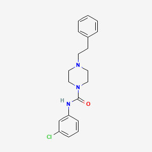 molecular formula C19H22ClN3O B5346580 N-(3-chlorophenyl)-4-(2-phenylethyl)piperazine-1-carboxamide 