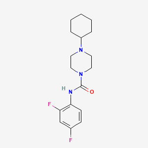 molecular formula C17H23F2N3O B5346602 4-cyclohexyl-N-(2,4-difluorophenyl)piperazine-1-carboxamide 