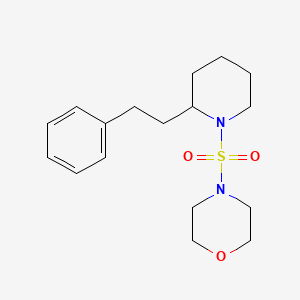 molecular formula C17H26N2O3S B5346655 4-{[2-(2-phenylethyl)-1-piperidinyl]sulfonyl}morpholine 