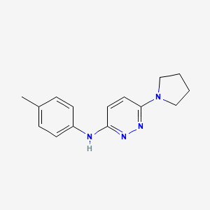 molecular formula C15H18N4 B5346669 N-(4-methylphenyl)-6-pyrrolidin-1-ylpyridazin-3-amine 