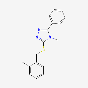 molecular formula C17H17N3S B5346672 2-METHYLBENZYL (4-METHYL-5-PHENYL-4H-1,2,4-TRIAZOL-3-YL) SULFIDE 