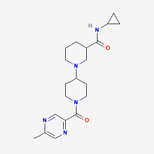 molecular formula C20H29N5O2 B5346674 N-cyclopropyl-1'-[(5-methylpyrazin-2-yl)carbonyl]-1,4'-bipiperidine-3-carboxamide 