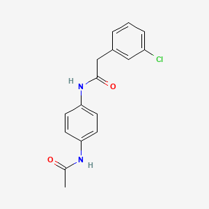 molecular formula C16H15ClN2O2 B5346704 N-[4-(acetylamino)phenyl]-2-(3-chlorophenyl)acetamide 