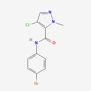 molecular formula C11H9BrClN3O B5346736 N-(4-bromophenyl)-4-chloro-1-methyl-1H-pyrazole-5-carboxamide CAS No. 957510-89-3