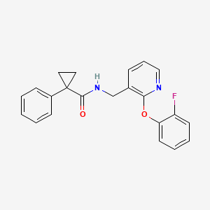 molecular formula C22H19FN2O2 B5346908 N-{[2-(2-fluorophenoxy)pyridin-3-yl]methyl}-1-phenylcyclopropanecarboxamide 