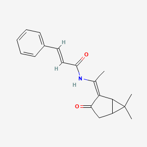 molecular formula C19H21NO2 B5346996 N-[1-(6,6-dimethyl-3-oxobicyclo[3.1.0]hex-2-ylidene)ethyl]-3-phenylacrylamide 