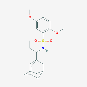 molecular formula C21H31NO4S B5347051 N-(1-Adamantan-1-yl-propyl)-2,5-dimethoxy-benzenesulfonamide 