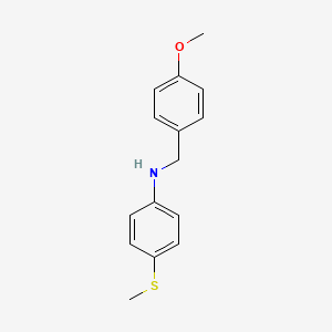 molecular formula C15H17NOS B5347070 N-[(4-methoxyphenyl)methyl]-4-methylsulfanylaniline 