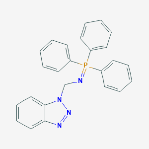 molecular formula C25H21N4P B053471 N-(Triphenylphosphoranylidene)-1H-benzotriazole-1-methanamine CAS No. 124316-00-3