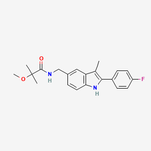 molecular formula C21H23FN2O2 B5347116 N-{[2-(4-fluorophenyl)-3-methyl-1H-indol-5-yl]methyl}-2-methoxy-2-methylpropanamide 