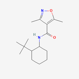 molecular formula C16H26N2O2 B5347264 N-(2-tert-butylcyclohexyl)-3,5-dimethyl-1,2-oxazole-4-carboxamide 