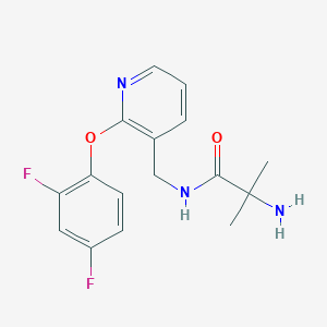 molecular formula C16H17F2N3O2 B5347316 N~1~-{[2-(2,4-difluorophenoxy)pyridin-3-yl]methyl}-2-methylalaninamide 