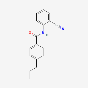 molecular formula C17H16N2O B5347351 N-(2-cyanophenyl)-4-propylbenzamide 