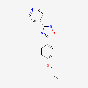 molecular formula C16H15N3O2 B5347402 4-[5-(4-propoxyphenyl)-1,2,4-oxadiazol-3-yl]pyridine 