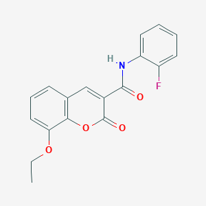 molecular formula C18H14FNO4 B5347489 8-ethoxy-N-(2-fluorophenyl)-2-oxo-2H-chromene-3-carboxamide 