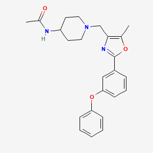 molecular formula C24H27N3O3 B5347555 N-(1-{[5-methyl-2-(3-phenoxyphenyl)-1,3-oxazol-4-yl]methyl}piperidin-4-yl)acetamide 