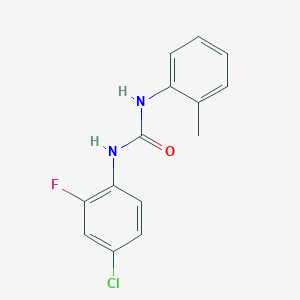 molecular formula C14H12ClFN2O B5347571 N-(4-chloro-2-fluorophenyl)-N'-(2-methylphenyl)urea 