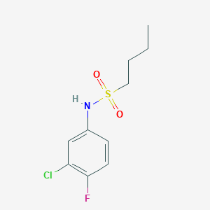 molecular formula C10H13ClFNO2S B5347599 N-(3-chloro-4-fluorophenyl)butane-1-sulfonamide 