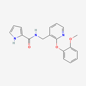 molecular formula C18H17N3O3 B5347603 N-{[2-(2-methoxyphenoxy)pyridin-3-yl]methyl}-1H-pyrrole-2-carboxamide 