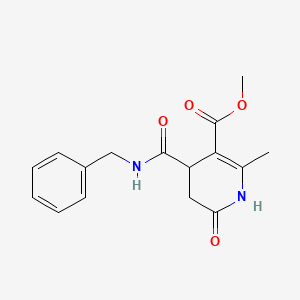 molecular formula C16H18N2O4 B5347619 methyl 4-(benzylcarbamoyl)-6-methyl-2-oxo-3,4-dihydro-1H-pyridine-5-carboxylate 