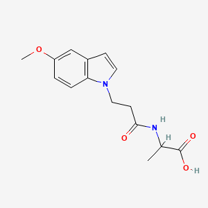 molecular formula C15H18N2O4 B5347639 N-[3-(5-methoxy-1H-indol-1-yl)propanoyl]alanine 