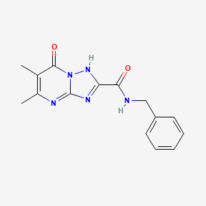 molecular formula C15H15N5O2 B5347673 N-benzyl-5,6-dimethyl-7-oxo-4,7-dihydro[1,2,4]triazolo[1,5-a]pyrimidine-2-carboxamide 