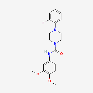 molecular formula C19H22FN3O3 B5347820 N-(3,4-dimethoxyphenyl)-4-(2-fluorophenyl)piperazine-1-carboxamide 