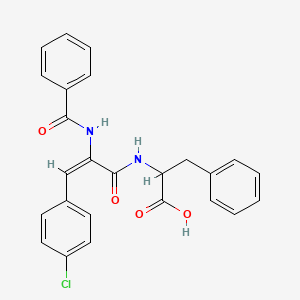 molecular formula C25H21ClN2O4 B5347839 N-[2-(benzoylamino)-3-(4-chlorophenyl)acryloyl]phenylalanine 