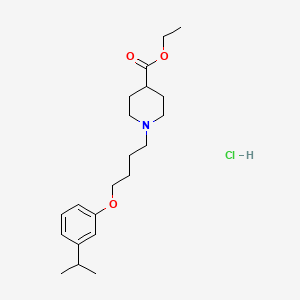 molecular formula C21H34ClNO3 B5347847 Ethyl 1-[4-(3-propan-2-ylphenoxy)butyl]piperidine-4-carboxylate;hydrochloride 